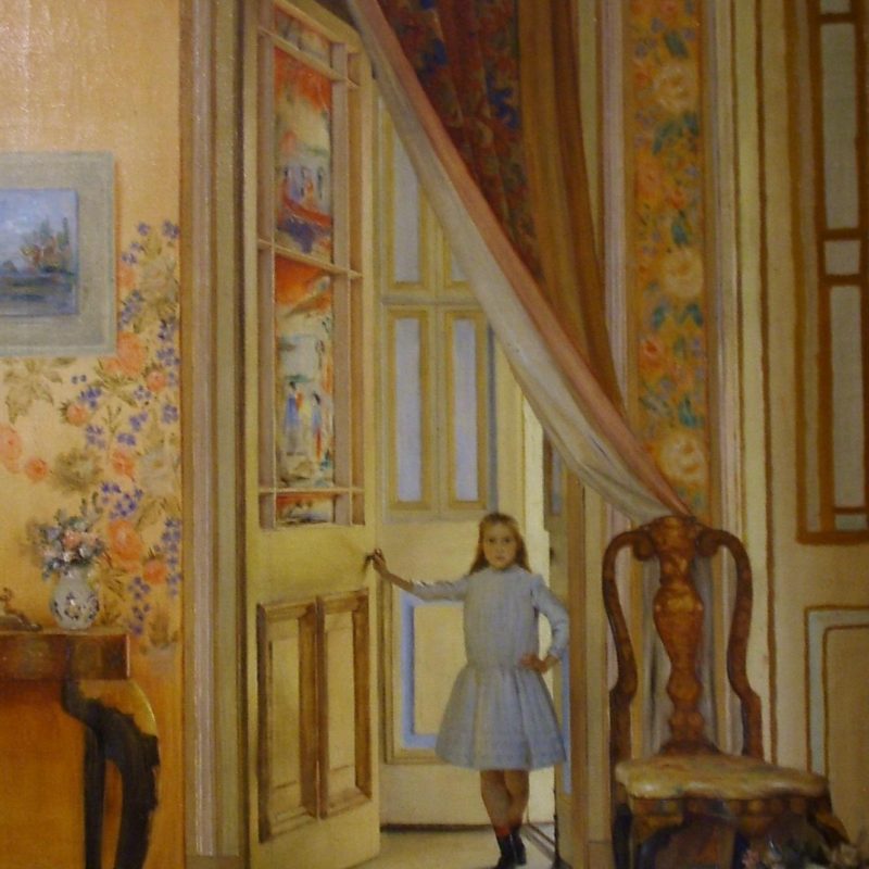 Alfredo Valenzuela Puelma. Interior. La hija del pintor